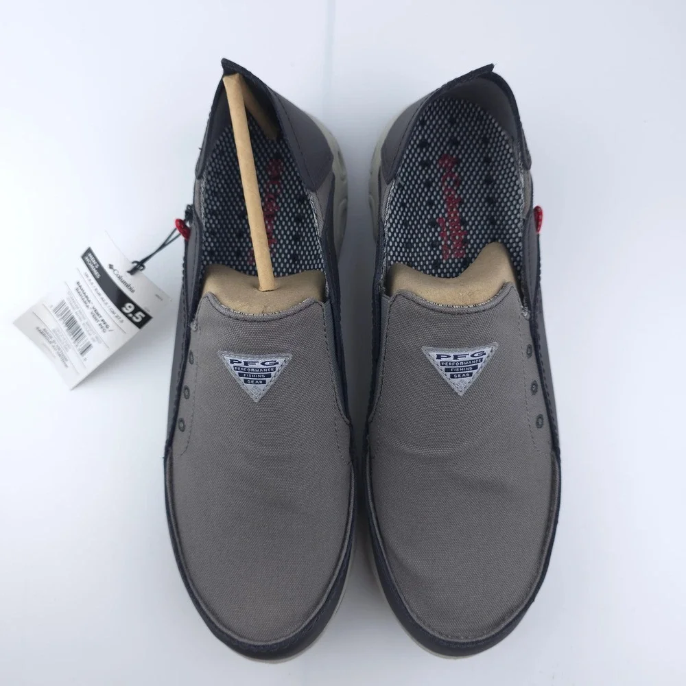 Columbia Boat Shoes Bahama Vent PFG Mens 9.5 Gray Red Fishing BM2663-049